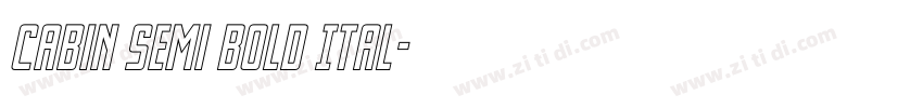 Cabin Semi Bold Ital字体转换
